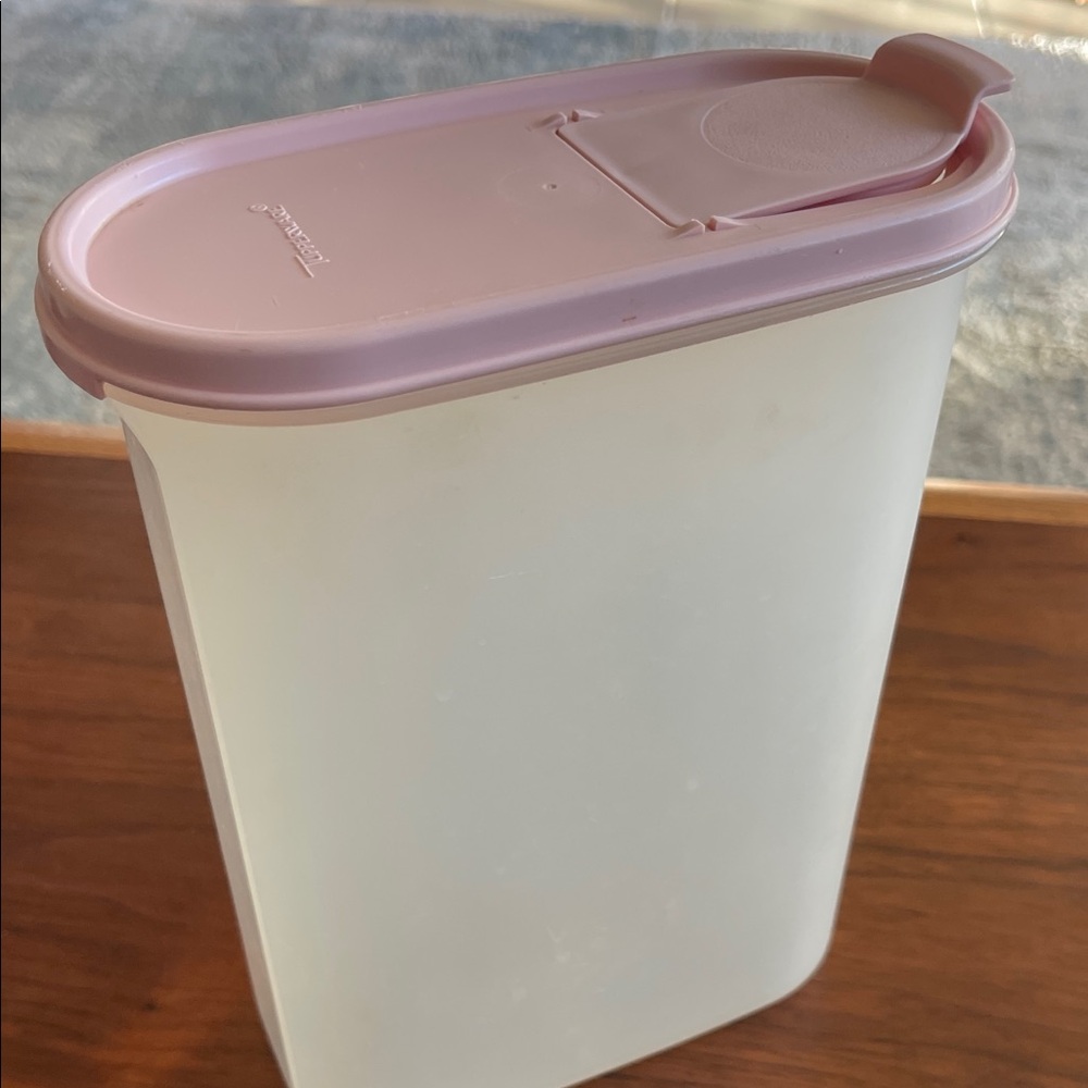 Tupperware Modular Mates Container with Pink Flip Lid
